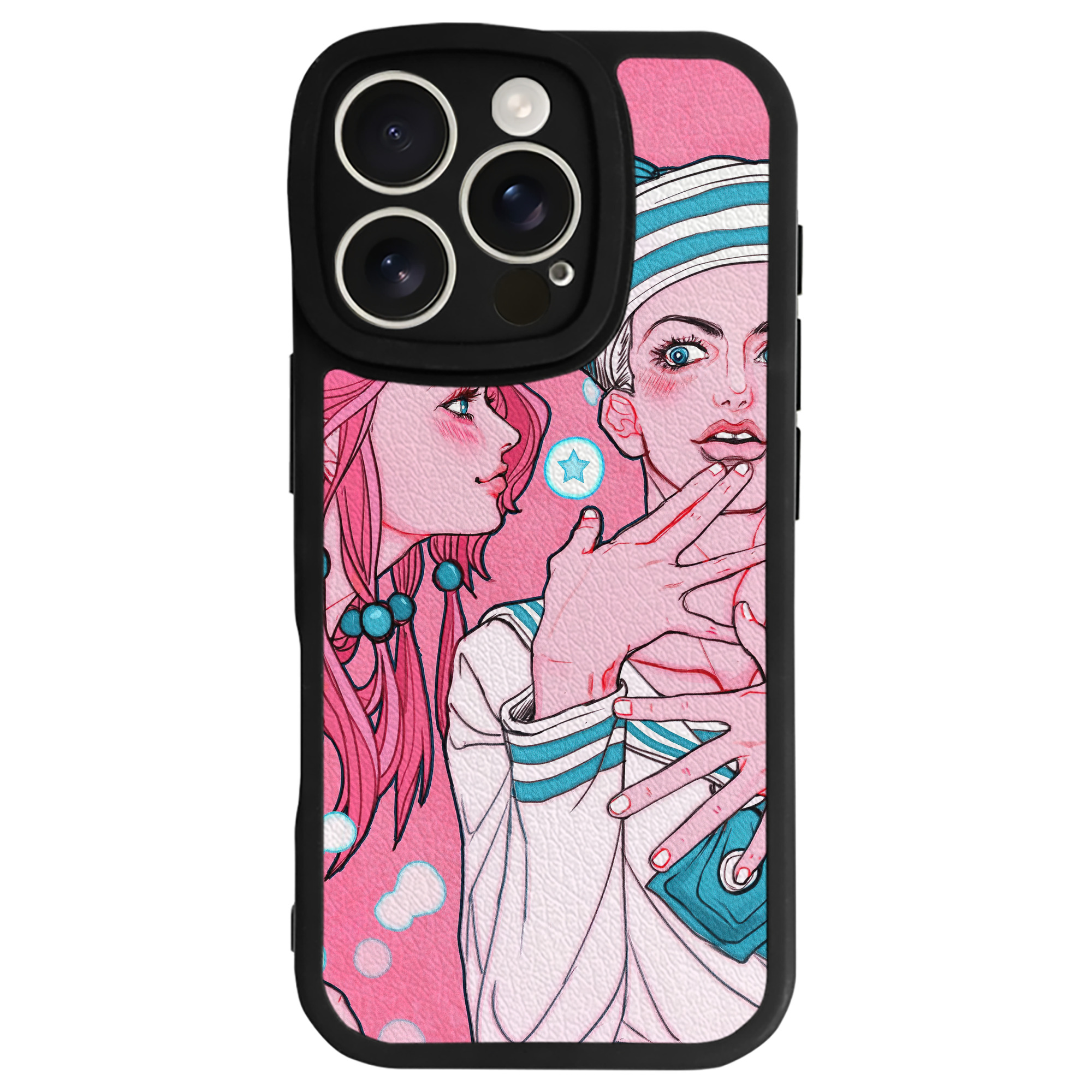 （画像用） ジョジョの奇妙な冒険 JoJo's Bizarre Adventure 【iPhone 16シリーズ対応】シリコンスマホケース（レザー調） 材質：シリコン